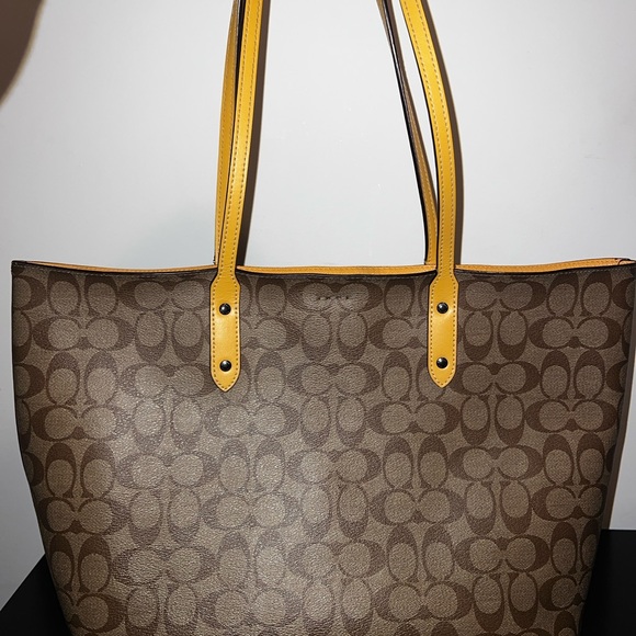 Coach Signature City Tote Bag in Light Khaki Multi 5696 - Picture 5 of 15